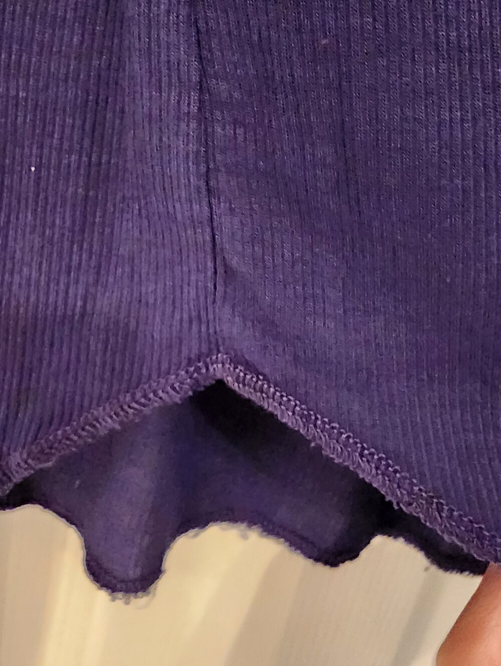 Michael Lauren Alick Ribbed Crewneck In Navy W/ Thumbhole Sleeve Sz SM - Picture 9 of 11